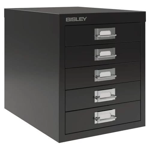 Bisley 5-drawer Textured Blue Cabinet 4 Bisley 5-drawer Textured Blue Cabinet - Image 4