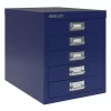 Bisley 5-drawer Textured Blue Cabinet