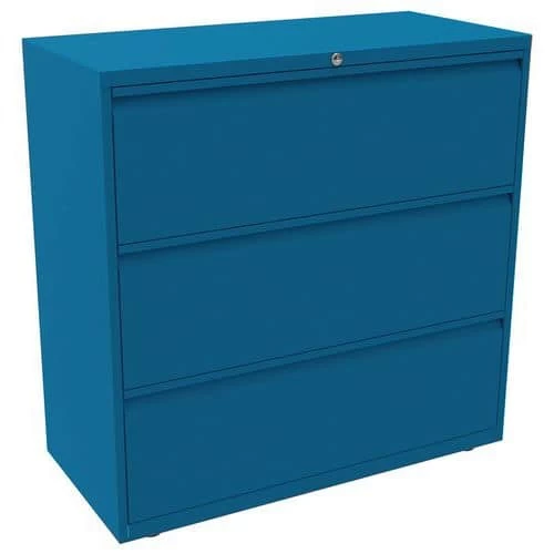 Bisley 3 Drawer Metal Side Filing Cabinet - 800-1000mm Wide - Office Storage 6 Bisley 3 Drawer Metal Side Filing Cabinet - 800-1000mm Wide - Office Storage - Image 6
