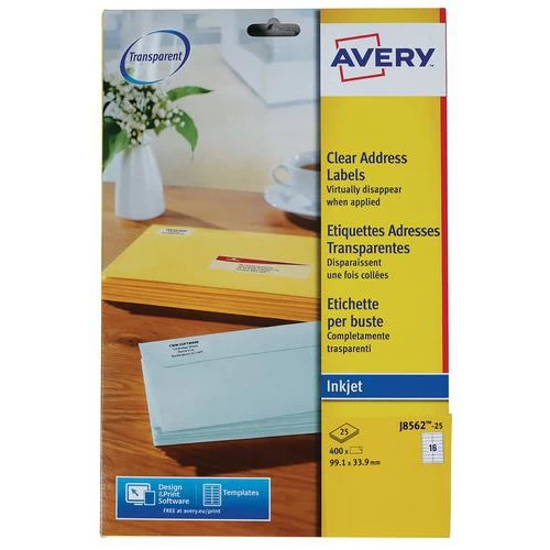 Avery Clear Address Label - Ink Jet Printing 8 Avery Clear Address Label - Ink Jet Printing - Image 8