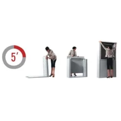 EasyOffice Tambour Door Cupboard In Kit Form - Height 204 Cm -Avery Store AIG452347 1