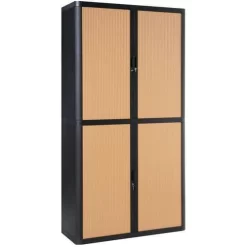 EasyOffice Tambour Door Cupboard In Kit Form - Height 204 Cm -Avery Store AIG452348