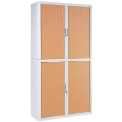EasyOffice Tambour Door Cupboard In Kit Form - Height 204 Cm -Avery Store AIG452350
