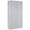 EasyOffice Tambour Door Cupboard In Kit Form - Height 204 Cm