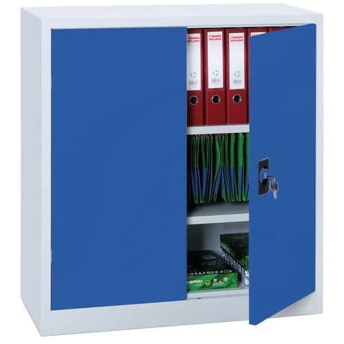 Low, Self-assembly Cabinet With Hinged Doors - Width 120 cm - Manutan 1 Low, Self-assembly Cabinet With Hinged Doors - Width 120 cm - Manutan