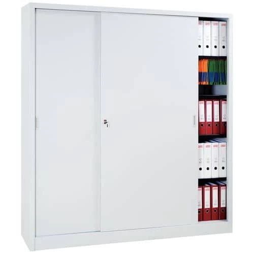 Self-assembly Cabinet With Sliding Doors - Tall - Width 160 cm - Manutan 7 Self-assembly Cabinet With Sliding Doors - Tall - Width 160 cm - Manutan - Image 7