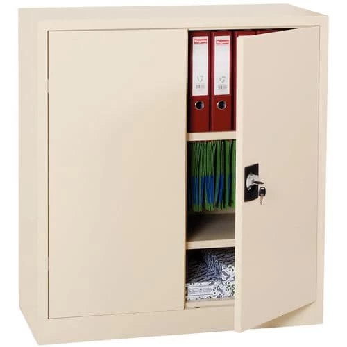 Low, Self-assembly Cabinet With Hinged Doors - Width 120 cm - Manutan 4 Low, Self-assembly Cabinet With Hinged Doors - Width 120 cm - Manutan - Image 4