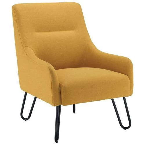 Reception Armchairs - Fabric With Steel Frame - Pearl 3 Reception Armchairs - Fabric With Steel Frame - Pearl - Image 3