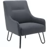 Reception Armchairs - Fabric With Steel Frame - Pearl