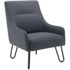 Reception Armchairs - Fabric With Steel Frame - Pearl