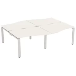 Aura 4 Person Wave Bench Desks