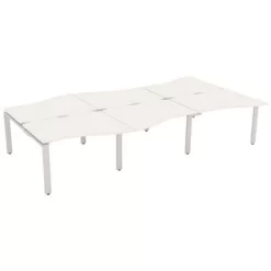 Aura 6 Person Wave Bench Desks 7 Aura 6 Person Wave Bench Desks -Avery Store AIG5249227