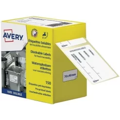 Water-soluble Pre-printed Food Traceability Labels - Pack Of 150 - Avery