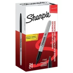Sharpie Black Permanent Markers - Value Pack 20 + 4 Free