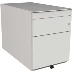 High Mobile Metal Filing Cabinet - 2 Drawers - Bisley