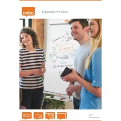 Nobo Plain Flipchart Pad, 650 X 955, 50 sheets