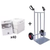 Pallet Of Paper With Hand Truck