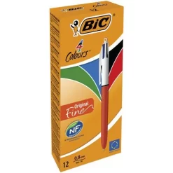 Retractable 4-colour Ballpoint Pen - 0.8-mm Tip - Box Of 12 - Bic 14 Retractable 4-colour Ballpoint Pen - 0.8-mm Tip - Box Of 12 - Bic -Avery Store AIG6063369