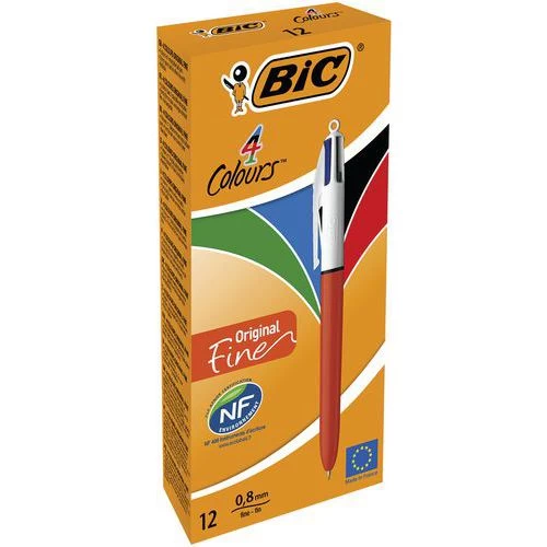 Retractable 4-colour Ballpoint Pen - 0.8-mm Tip - Box Of 12 - Bic 7 Retractable 4-colour Ballpoint Pen - 0.8-mm Tip - Box Of 12 - Bic - Image 7