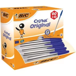 Cristal Original Ballpoint Pen With Cap - Box Of 90 + 10 Free - Bic® 7 Cristal Original Ballpoint Pen With Cap - Box Of 90 + 10 Free - Bic® -Avery Store AIG6337864