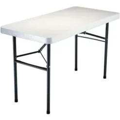 Lifetime HDPE Rectangular Folding Table - Tubular Base