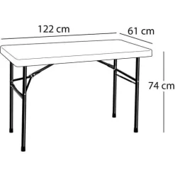 Lifetime HDPE Rectangular Folding Table - Tubular Base -Avery Store AIG6816525