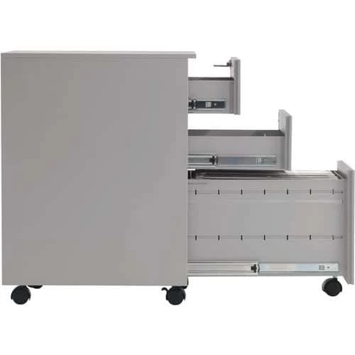 Home Office Mobile Filing Cabinet - Steel With 3 Drawers 3 Home Office Mobile Filing Cabinet - Steel With 3 Drawers - Image 3