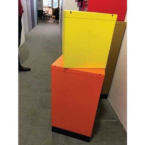 Bisley 5-drawer Textured Blue Cabinet 2 Bisley 5-drawer Textured Blue Cabinet - Image 2