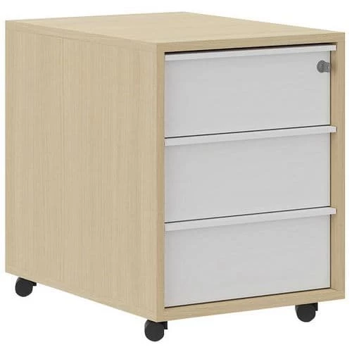 Misao Mobile Cabinet With Three Drawers - Manutan 1 Misao Mobile Cabinet With Three Drawers - Manutan