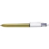 4 Colours Shine Gold Ballpoint Pen - Refillable - BIC