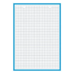A5 Pad Of Hole-punched Flashcards, 5x5 squares, 210 g, Assorted - Oxford -Avery Store AIG8092107