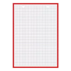 A5 Pad Of Hole-punched Flashcards, 5x5 squares, 210 g, Assorted - Oxford -Avery Store AIG8092109