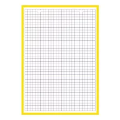A5 Pad Of Hole-punched Flashcards, 5x5 squares, 210 g, Assorted - Oxford -Avery Store AIG8092217