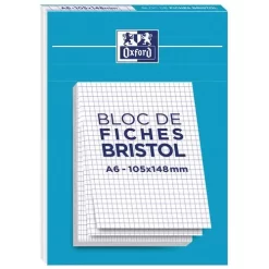 A6 Pad Of Unpunched Cards, 5x5 sq., White - Oxford