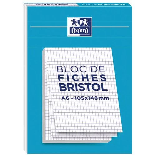 A6 Pad Of Unpunched Cards, 5x5 sq., White - Oxford 1 A6 Pad Of Unpunched Cards, 5x5 sq., White - Oxford