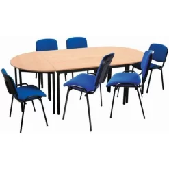 Meeting Table Set With 4 Tables And 6 Chairs