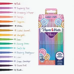Paper Mate Flair Candy Pop Assorted Felt Tips, Pack Of 16 - Paper Mate 23 Paper Mate Flair Candy Pop Assorted Felt Tips, Pack Of 16 - Paper Mate -Avery Store AIG8455441