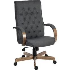 Fabric Executive Office Chair - Grey - Warwick