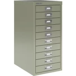 Grey 9-Drawer Steel Cabinet - Office And Workshop - Bisley Multidrawer