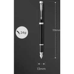 Parker® Parker IM Essential Matt Black CT Premium Fountain Pen - Parker 23 Parker® Parker IM Essential Matt Black CT Premium Fountain Pen - Parker -Avery Store AIG8964954