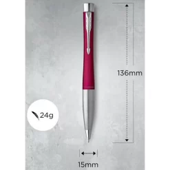 Parker® Premium Urban Twist Magenta Ballpoint Pen, Blue Ink - Parker 14 Parker® Premium Urban Twist Magenta Ballpoint Pen, Blue Ink - Parker -Avery Store AIG9402430