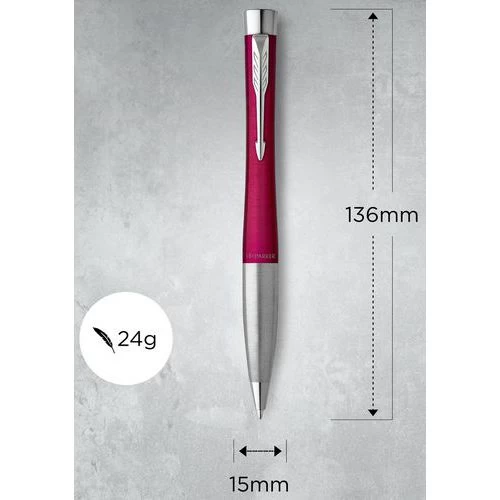 Parker® Premium Urban Twist Magenta Ballpoint Pen, Blue Ink - Parker 3 Parker® Premium Urban Twist Magenta Ballpoint Pen, Blue Ink - Parker - Image 3